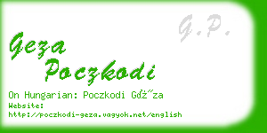 geza poczkodi business card